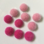 ファー カボション ピンクミックス 10個セット