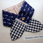 ネッククーラー　for boys*   ネイビーブラック系