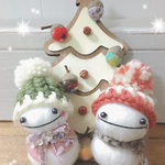 再々出品‼️‼️ラストです( •̀ᴗ•́ )木製ツリー雪だるまちゃん❁︎羊毛フェルト付き♪