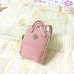 ミニチュア　ベビーピンクのリュック　ドール用