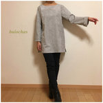 あったかシンプルチュニック（light   gray)