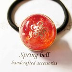 【SALE】【訳あり】strawberry flower ヘアゴム　レジン