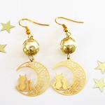 （再販2）二匹のネコと月物語🐈ピアス