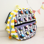 ベビー☆キッズ　フクロウのリュックサック　グレー×イエロー