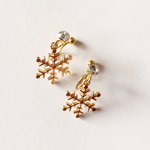 雪の結晶 イヤーカフ ノンホールピアス  イヤリング