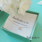 16kgp華奢一粒キュービックジルコニアネックレス