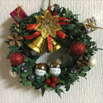 どんぐり人形クリスマスリース