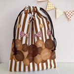 ♡ビスケットついてる♡お着替え袋・体操服袋