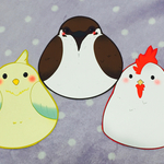 まるい　かわいい 鳥型　ポチ袋(３枚入)　酉年