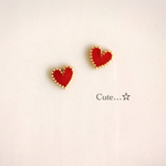 【再再販】ハート♡ピアス (ゴールド)