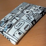 普通サイズ ポケットティッシュカバー エプロン白熊ン ラミネートポケットティッシュケース