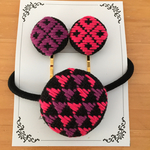 【こぎん刺し】ヘアゴムとヘアピンのセット