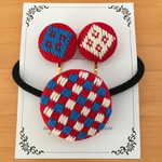 【こぎん刺し】ヘアゴムとヘアピンのセット