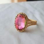 薔薇色結晶のリング