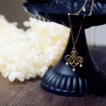 再販【RLL.S】14KGF ＜magic sign&pearl＞happiness long necklce