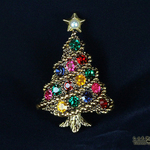 素敵なクリスマスツリー*天然あこや本真珠 帯留め