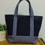 大活躍のデニム×ヒッコリートート