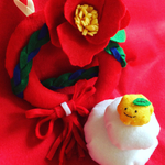 正月飾り☆鏡餅にミカンさん