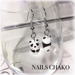ネイルチップピアス☆パンダ
