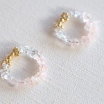 ROSE QUARTZ ローズクォーツフープイヤリング