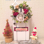 Christmas☆小さなリースの玄関（スター）