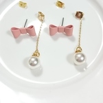 ２way✨リボン&パールピアス。