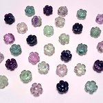 天然石 宝石質 フローライト フラワーカット(お花)