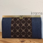 *新作*ブラウンキャロル×デニム《INDIG》・長財布
