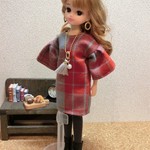 リカちゃん＊フレアスリーブワンピース　グレー