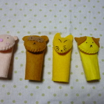 送料無料！！こぶたぬきつねこ指人形