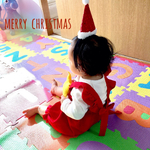 クリスマス限定☆フリフリサンタクロースのサロペット♡