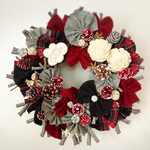 大人可愛い❁小枝クロスクリスマスリース