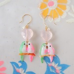 ラブラブ小鳥ピアス❤︎