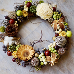 森の木の実のXmas wreath