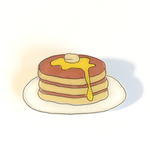 パンケーキのブローチ＜プラバン＞