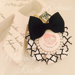 マタニティロゼット♡ホワイトモロッカン上黒リボン