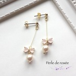 小さなリボンパールピアス/イヤリング