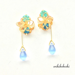 雪の華のビジュー　ピアス