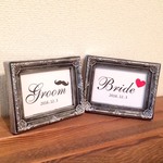 オーダー可！Wedding 受付アイテム(groom&bride/シルバー)