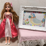 リカちゃん あかいろ お花チュールのドレス