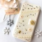 限定1♡雪のiPhone7.8手帳型ケース