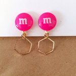 あのお菓子っぽいイヤリング(ピンク)