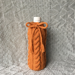 【冬用】ケーブル編みのペットボトルカバー500ml