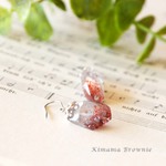 再販＊ストロベリークォーツ結晶ピアス