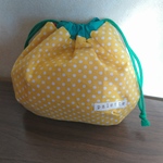 ゆず×いちごぷっくり巾着 リバーシブル