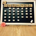 木のあたたかみいっぱいカレンダー    雪だるまマグネット付き