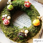 Angem CAFE☕️大人のminiスイーツアクセサリー♯フルーツ🍓🍌てんこ盛りタルト編～❤～
