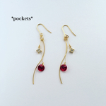 【再販】ウェーブロング個性的なピアス/イヤリング