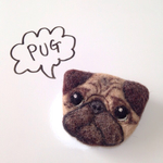 [再販] パグのブローチ