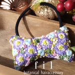    手刺繍  のふんわりリボンヘアゴム